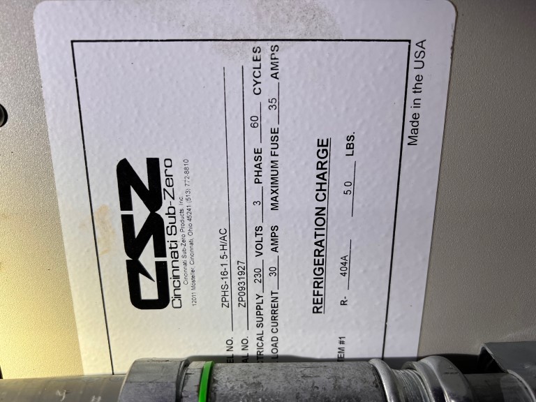 Cincinnati Sub-Zero ZPHS-16-1.5H-AC Environmental Chamber, Machine ID:8299